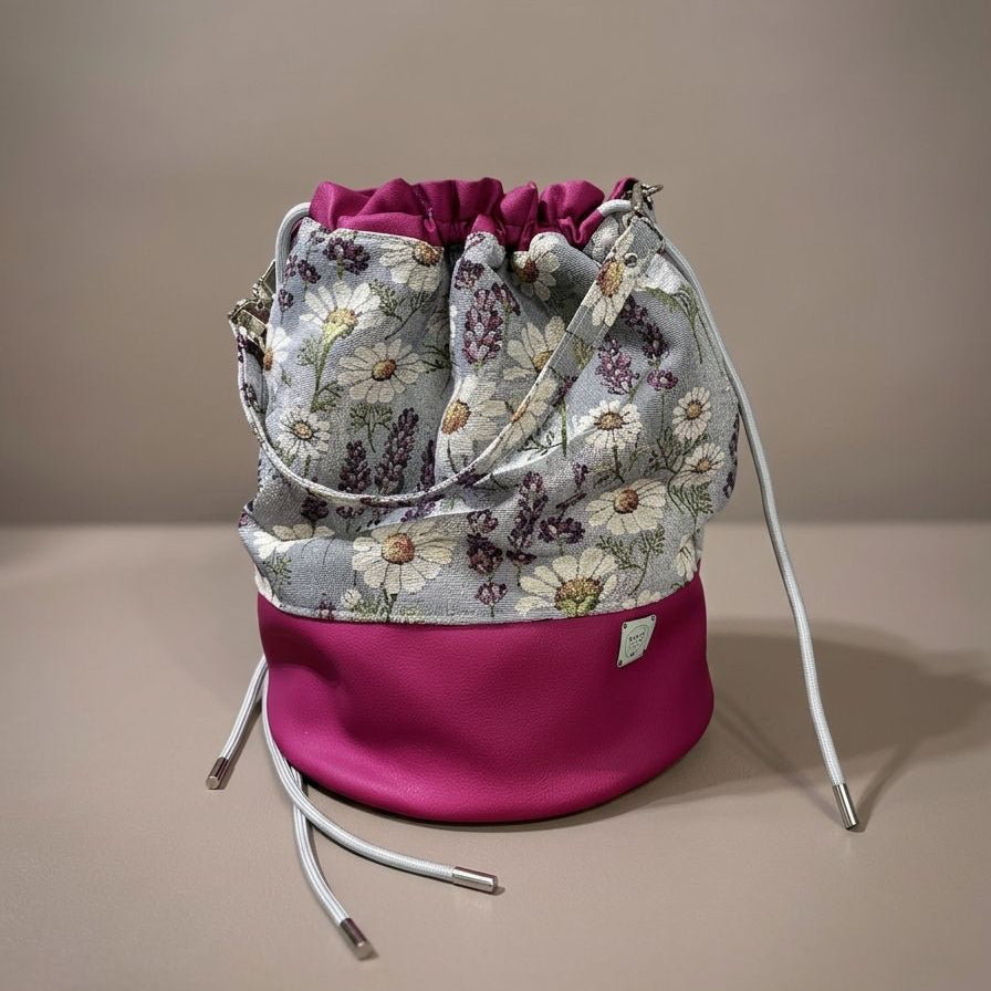 Sethra Lavanda – Borsa Secchiello Gobelin Artigianale Toscana